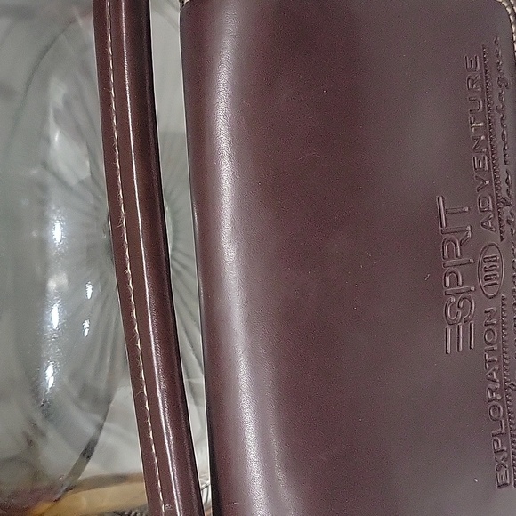 Vintage Esprit Dark Brown Leather Shoulder Crossbody Bag - Picture 4 of 13